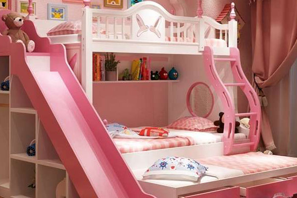 Sử dụng giường tầng phù hợp với phòng ngủ dành cho 2 bé gái