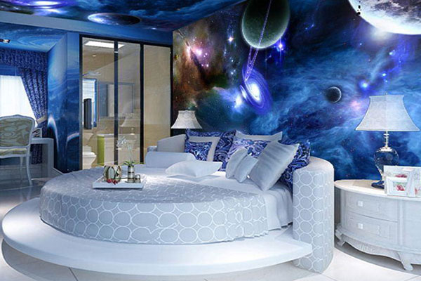 Mẫu phòng ngủ cho bé trai 15 tuổi hiện đại thích khám phá vũ trụ