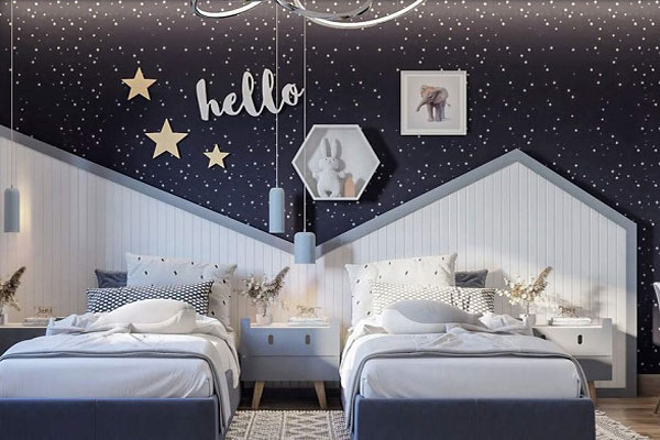 Mẫu phòng ngủ đôi cho bé trai và bé gái bằng thiết kế sáng tạo, độc đáo