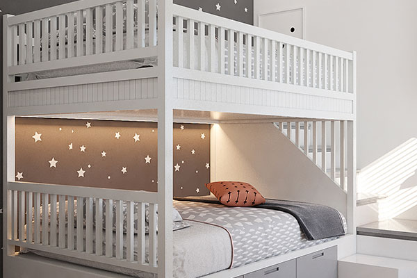 Những đồ trong phòng ngủ đôi cho bé trai và bé gái nên chọn tối giản nhất