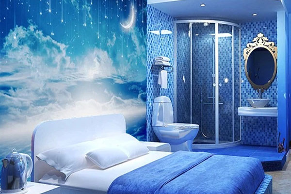 Giấy dán tường Galaxy dành cho phòng ngủ