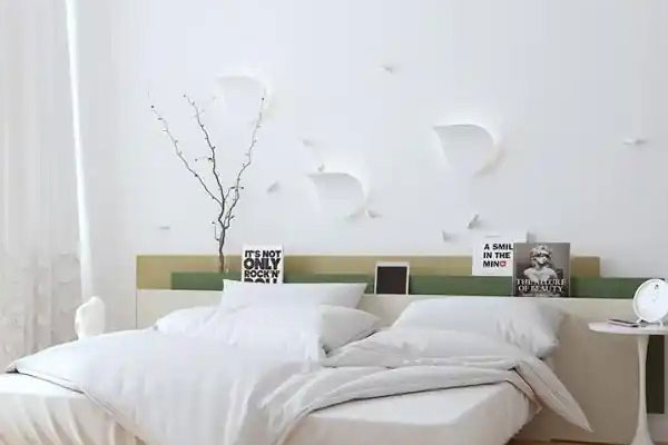 Mẫu giấy dán tường màu trơn dành cho phòng ngủ